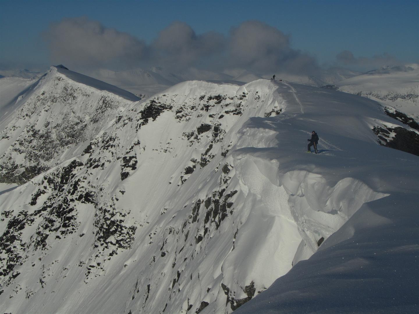 #2 ascension du Storskreid : sur la crête sommitale ascension du Storskreid : sur la crête sommitale