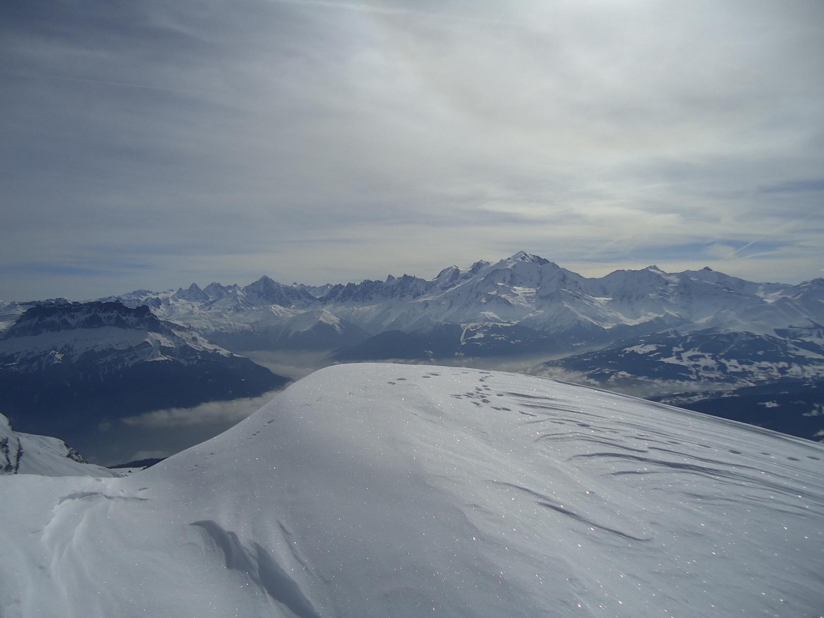 #13 Mont Charvet : L Mont Charvet : L'angle de vue sur le Mont Blanc a changé