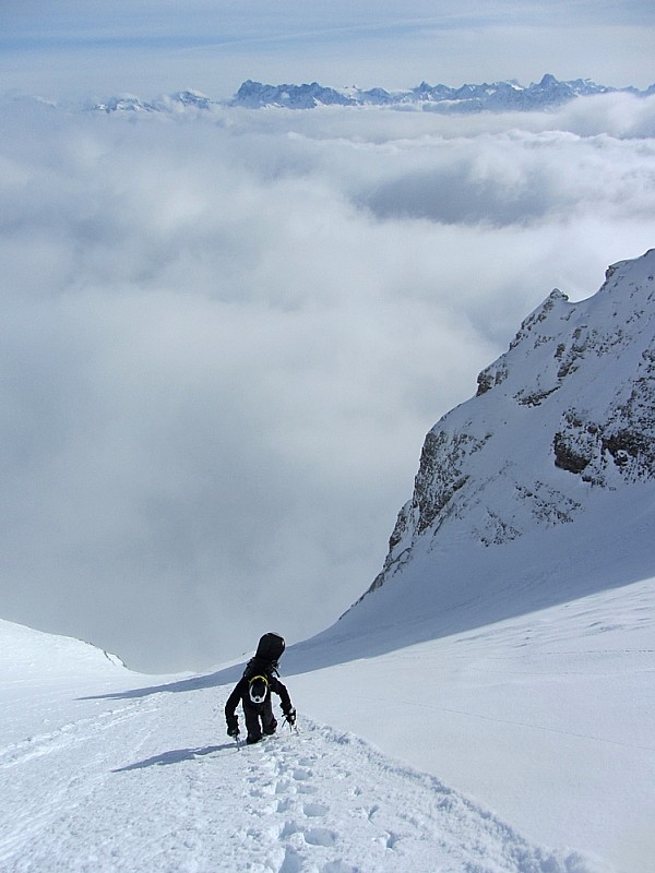 Tête des Ombres : Neige parfaite dans la seconde partie.