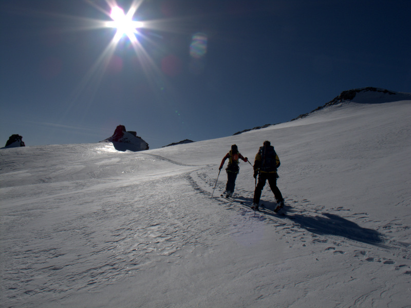 Glacier du Tabuchet : dernière courte montée de notre raid