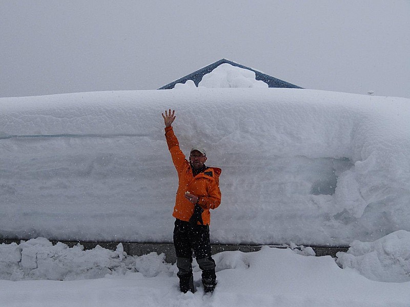 Neige à Valdez : Hauteur de neige réelle, au niveau de la mer