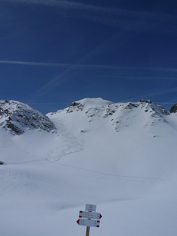 #6 cap del pastore : vue sur nos traces col du Longet cap del pastore : vue sur nos traces col du Longet