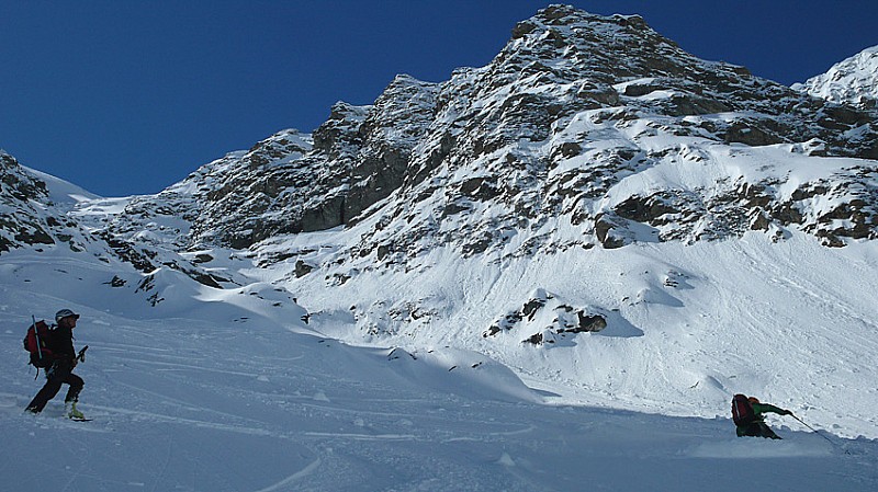 Glacier Sup du Vallonnet : sur le bas de la descente
