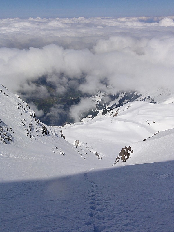 Couloir nos traces de montée