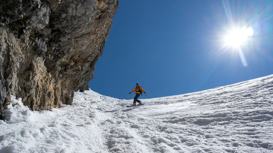 #18 La rampe inférieure : neige bien irrégulière La rampe inférieure : neige bien irrégulière