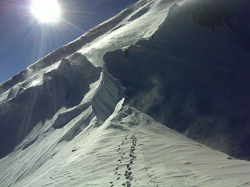 #8 l l'arete des bosses : Sur l’arête des bosses ..bien ventée..!