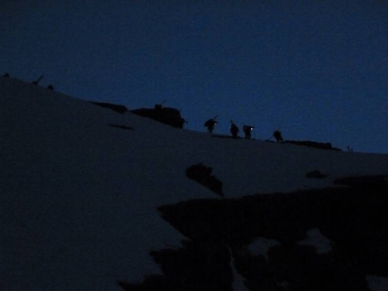 Tour de la Meije : Montée de nuit à la brèche de la Meije