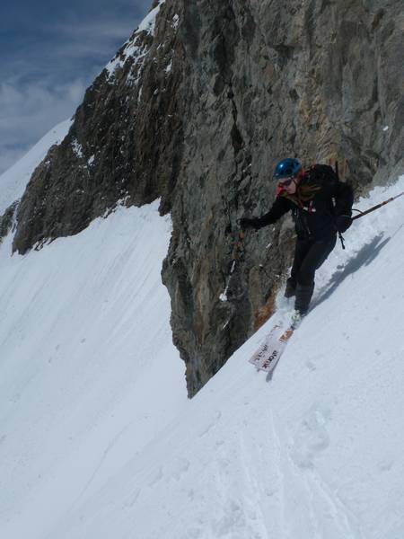 Tour de la Meije : Bonne conditions dans le bas du couloir