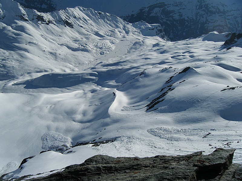 #32 descente de Zinal : vue sur la première partie de la descente sur Zinal descente de Zinal : vue sur la première partie de la descente sur Zinal