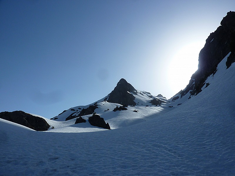#7 Sortie couloir Pte Vaudaine : Le soleil arrive Sortie couloir Pte Vaudaine : Le soleil arrive