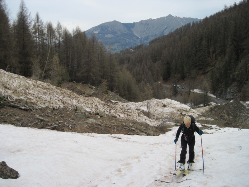 #2 Juste après la coulée, trace en neige pourrie Juste après la coulée, trace en neige pourrie