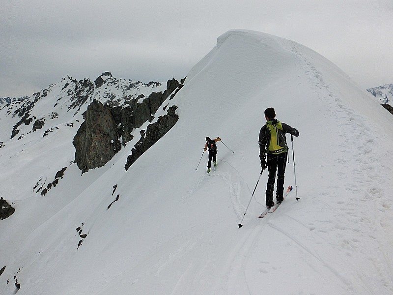 #2 En haut du couloir N : Départ du couloir N de la dent de Pra En haut du couloir N : Départ du couloir N de la dent de Pra