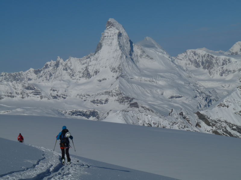 Allalinhornpass : Le Cervin vu depuis l' Allalinhornpass.