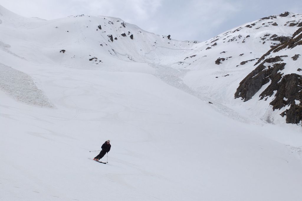 Ca carve pour Loïc ... : dans la moquette parfaitement posée du vallon de la Ponsonnière