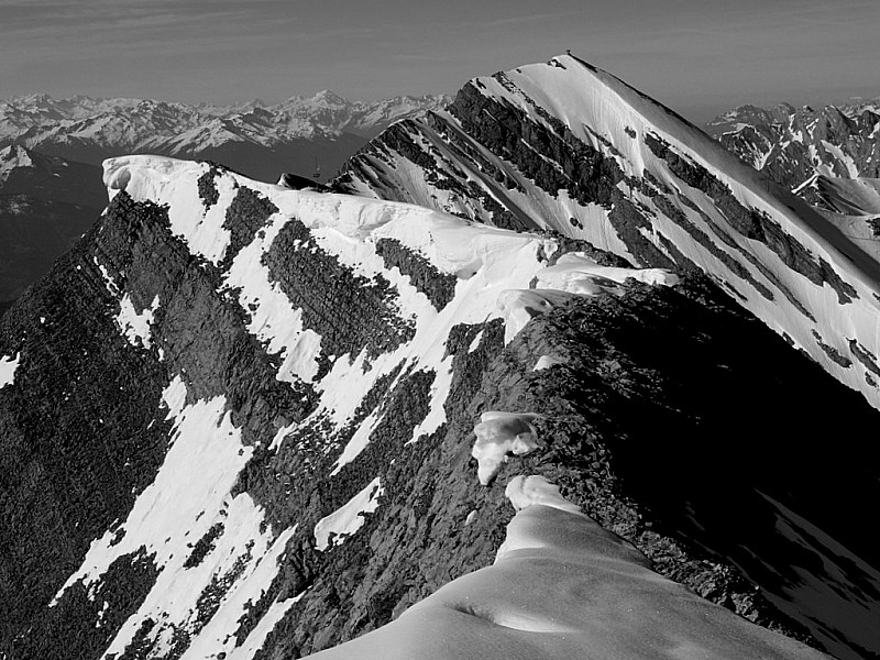 #6 Roualle : l Roualle : l'arête de la Roualle empruntée pour aller chercher un couloir