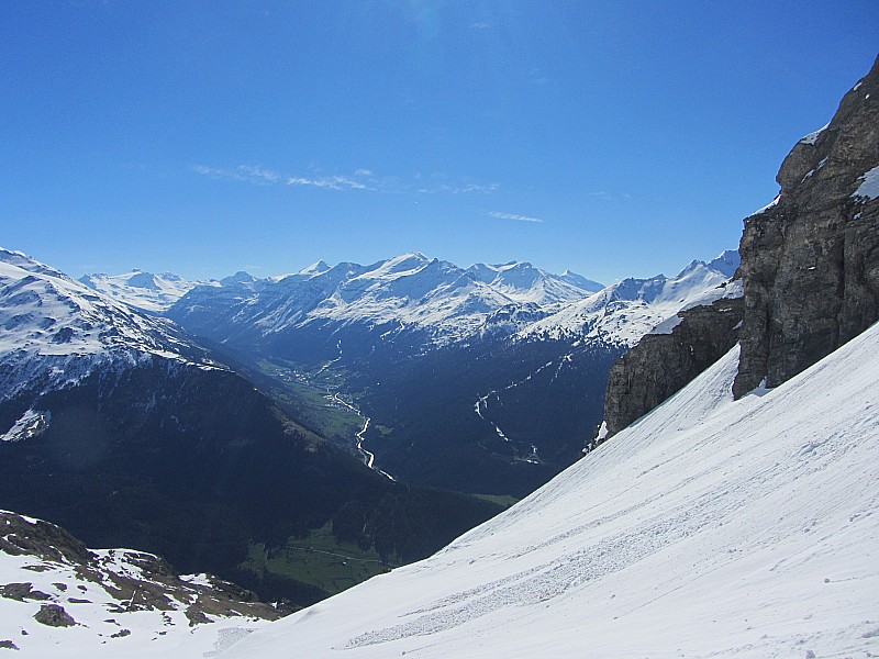 #6 Dent Parrachée : Traversée sous la crête de Belle Plate pour rejoindre la combe de départ. Dent Parrachée : Traversée sous la crête de Belle Plate pour rejoindre la combe de départ.