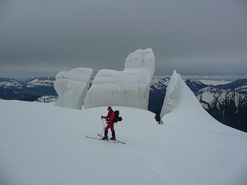 Statues de glace : Regis face aux  statues de glace