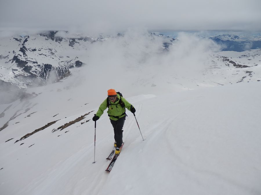 Aiguille de Laisse : Didier dans la montée le long de l'arrête