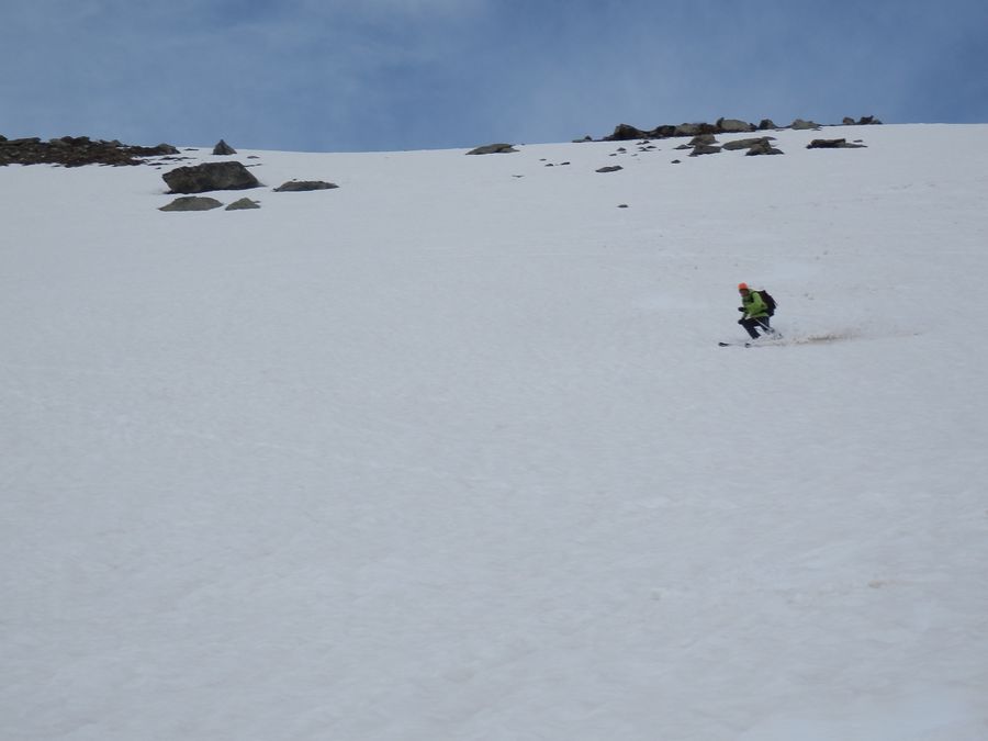 Descente vers St Sorlin : Très bon ski sur cette pente