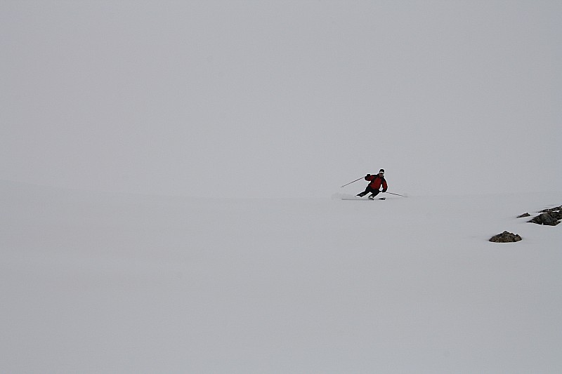 un des 12 virages des 2 jours : neige pas si pire