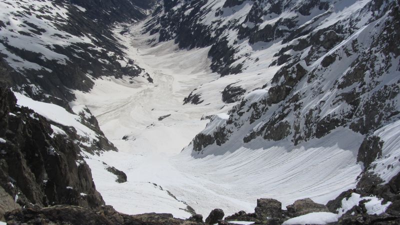 #20 Vue Gale de la montée : On voit bien l Vue Gale de la montée : On voit bien l'étendue des ravages - Descente en ski difficile