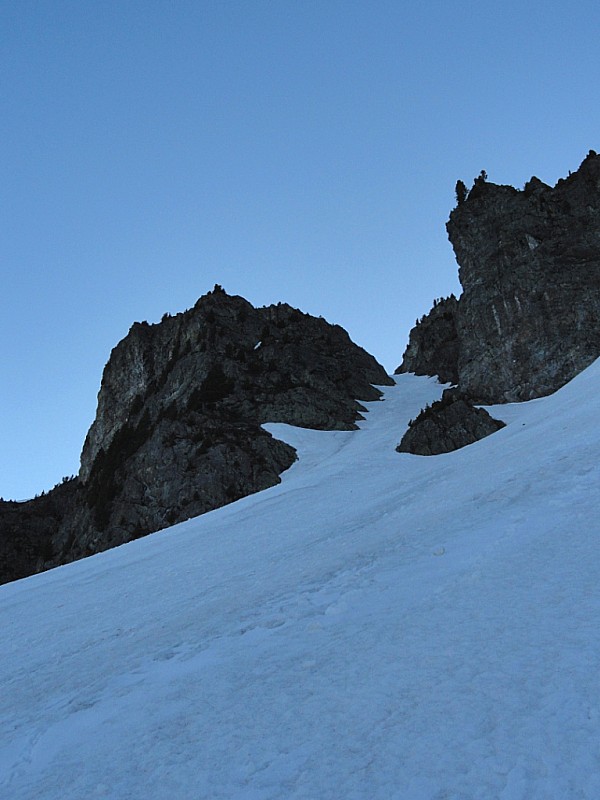 Trilogie des combes : Le couloir d'accès à la combe de la Pointe de Vaudaine