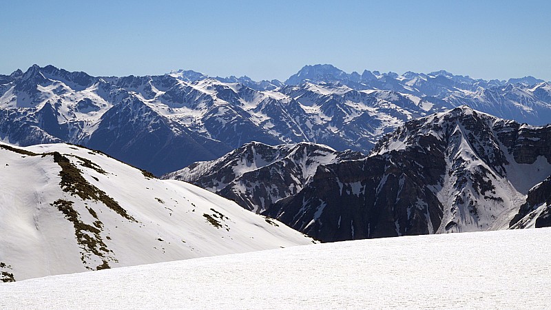 #16 2855m : zoom sur la haute Timée , l 2855m : zoom sur la haute Timée , l'Argentera (à dr.) et le Matto (à g.)