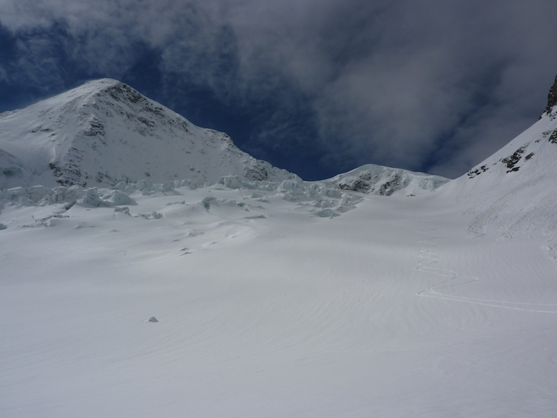 glacier de Tsijiore Nouve : partie haute du glacier sous la face nord de la Pigne d'Arolla