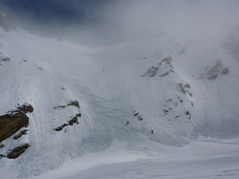 col du Mont brulé : descente du col (attention aux purges)