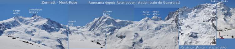 #1 Panorama depuis Rotenboden : depuis la sortie de la station de train du Gonergrat Panorama depuis Rotenboden : depuis la sortie de la station de train du Gonergrat