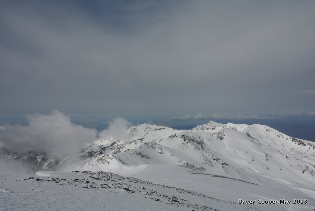 L'enneigement vers le Cerro del Caballo.