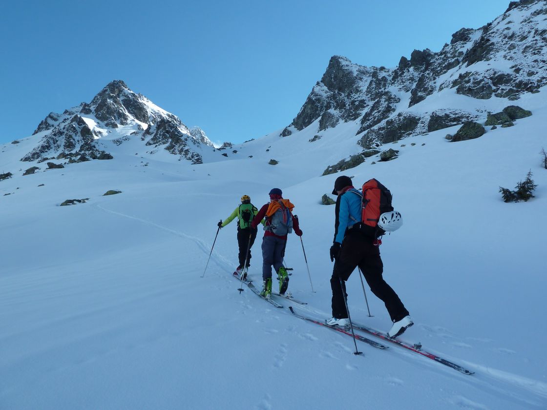 #6 Dent du Pra-Cime de la Jasse : Montée à l Dent du Pra-Cime de la Jasse : Montée à l'Aigleton sur une belle trace, merci à nos prédécesseurs :-)