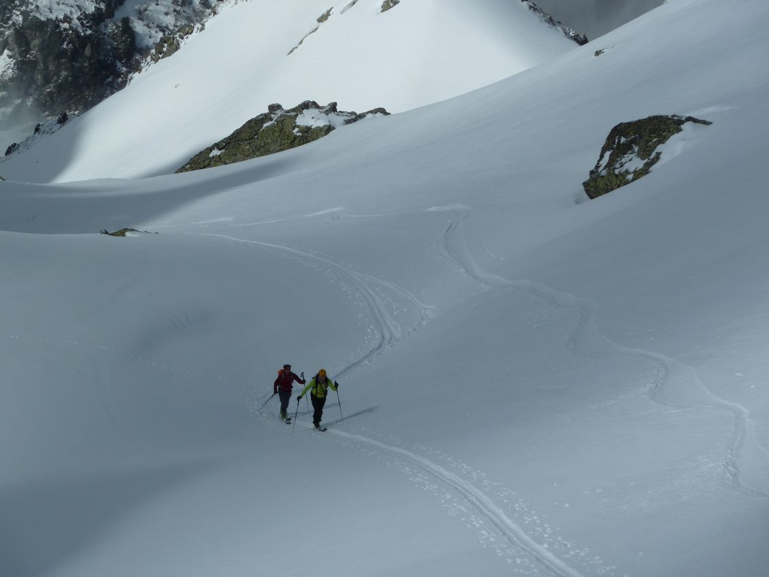 #7 Dent du Pra-Cime de la Jasse : David et Berny arrivent au col de l Dent du Pra-Cime de la Jasse : David et Berny arrivent au col de l'Aigleton