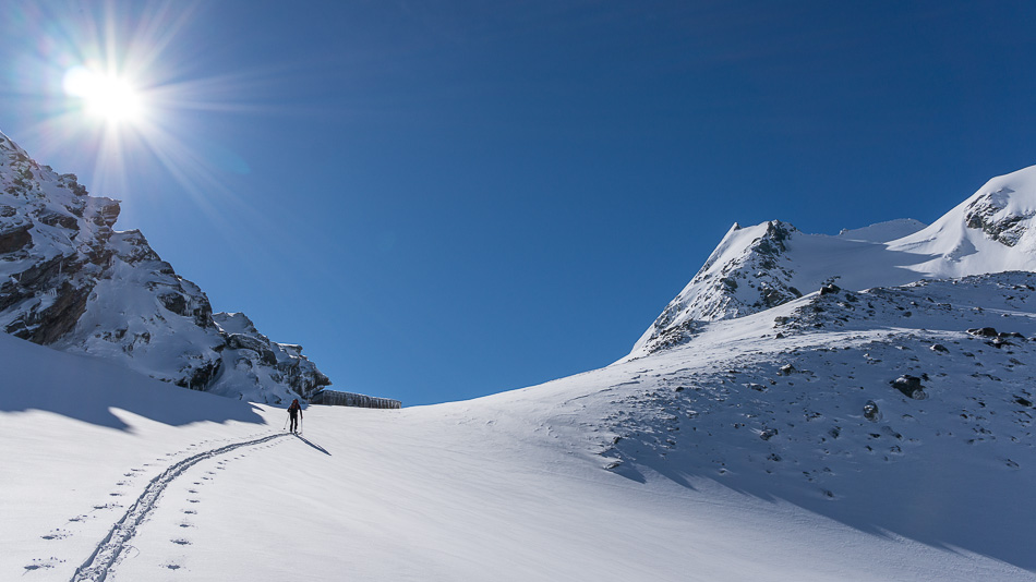 Arrivée au Grand Col : grand beau