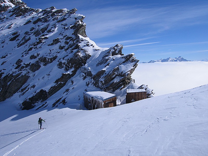 Le Gd Col et sa cabane. : Du givre et des glaçons!!!