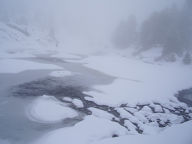 Lac des Pourettes : Ambiance hivernale