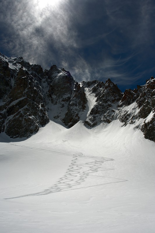 #7 couloir NW Jocelme : vue sur le bas du couloir NW du Jocelme couloir NW Jocelme : vue sur le bas du couloir NW du Jocelme