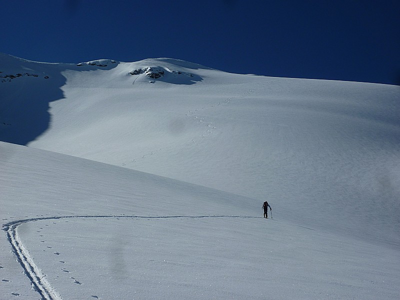 #8 Glacier de l Glacier de l'Arcelle Neuve : Albert à l'attaque de la belle pente