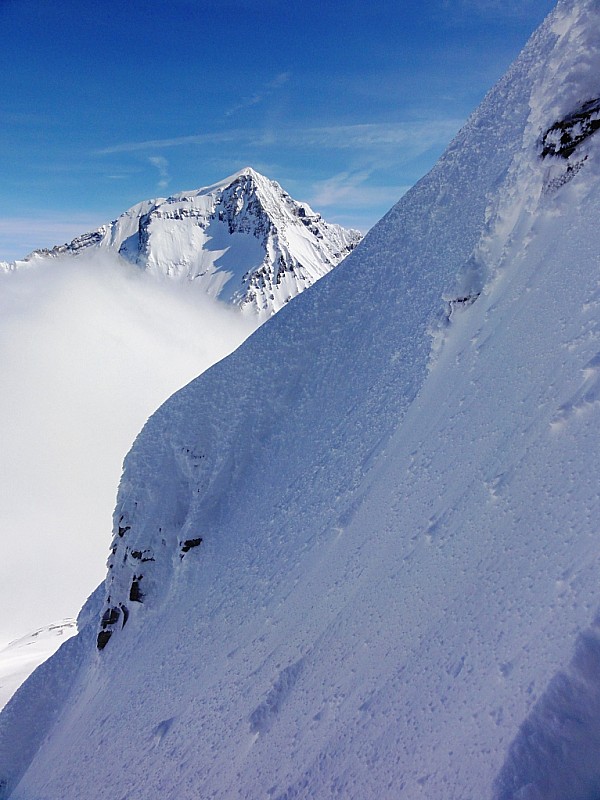 Pointe Mathews : le couloir avec en toile de fond la pointe Mathews