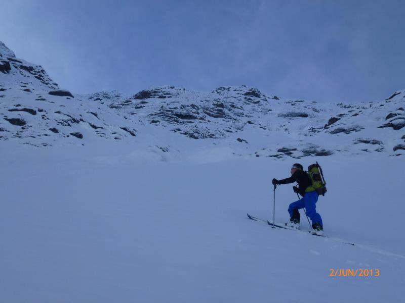 #3 Aiguille de la Bérangère : bientôt au pied du couloir Aiguille de la Bérangère : bientôt au pied du couloir