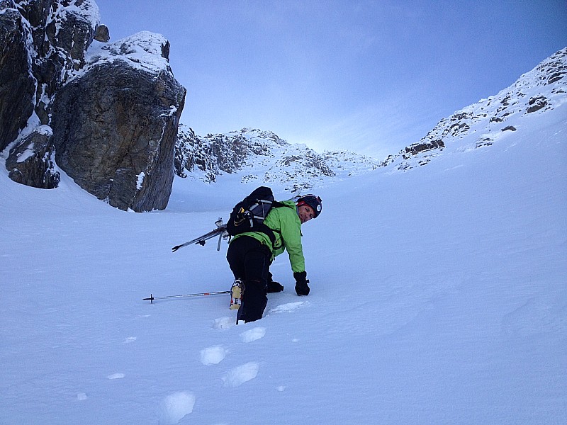 #21 Aiguille de la Bérangère : ça avance , doucement Aiguille de la Bérangère : ça avance , doucement
