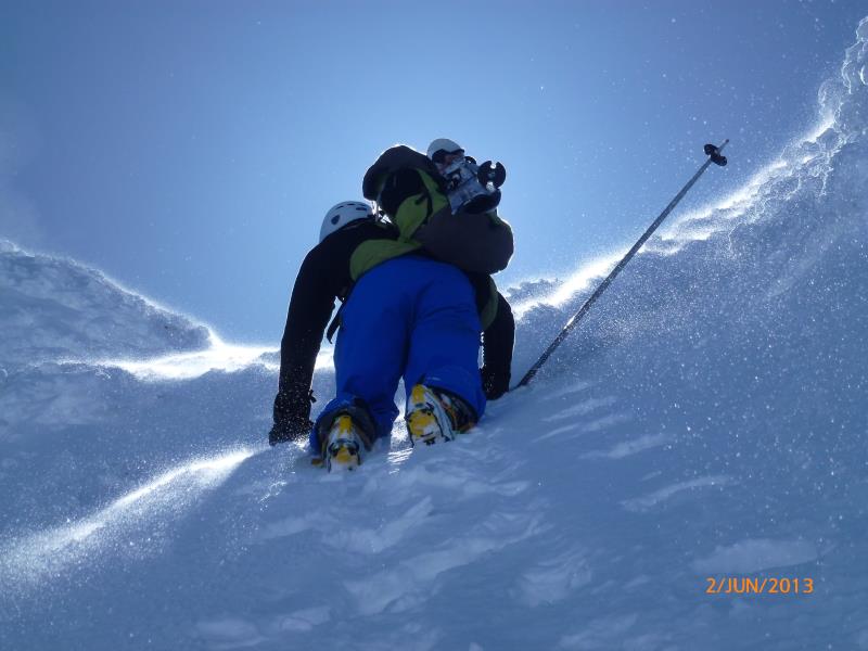 #8 Aiguille de la Bérangère : Seb sort le premier Aiguille de la Bérangère : Seb sort le premier