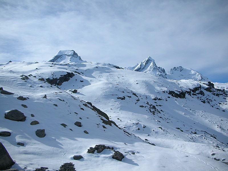 #2 Chaussage à 2300 m : Sur fond de Ciarfron et Becca di Monciair Chaussage à 2300 m : Sur fond de Ciarfron et Becca di Monciair