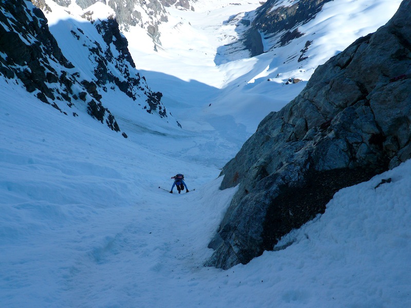 #1 montée du col du Greffier : neige dure à crampons montée du col du Greffier : neige dure à crampons
