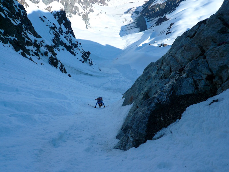 montée du col du Greffier : neige dure à crampons