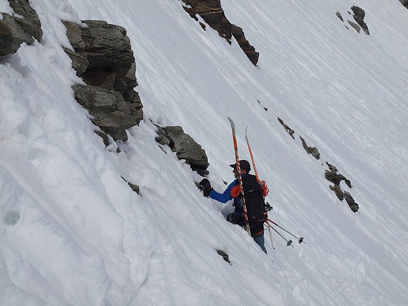 #19 Collet 2993 : La sortie, de l Collet 2993 : La sortie, de l'autre côté du Glacier du Borgne. Ça brasse dur!