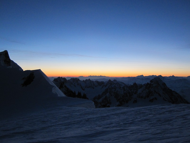 Col de la Brenva : Lever de soleil