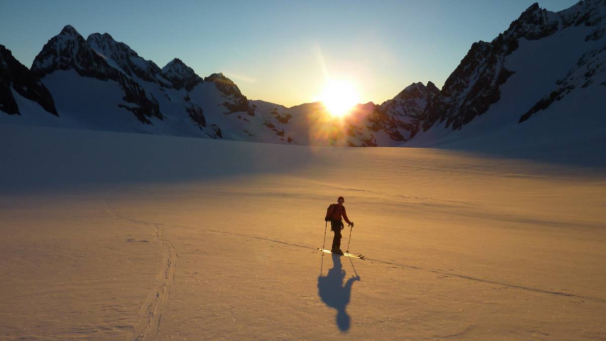 Glacier Blanc : Manu devant les Agneaux