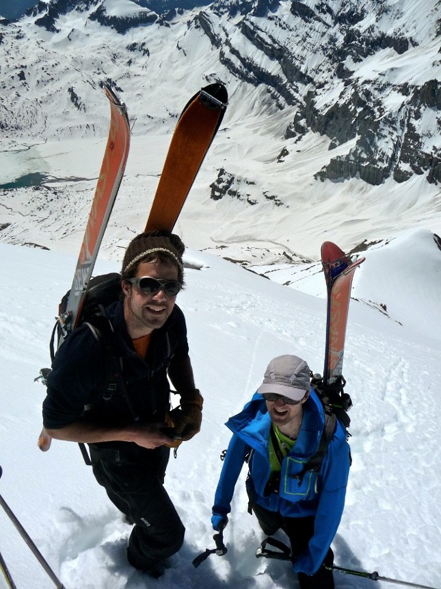 #11 Depuis Croix de la Haute Cime : tcheu ct Depuis Croix de la Haute Cime : tcheu ct'équipe, ce qu'on va se mettre à la descente !