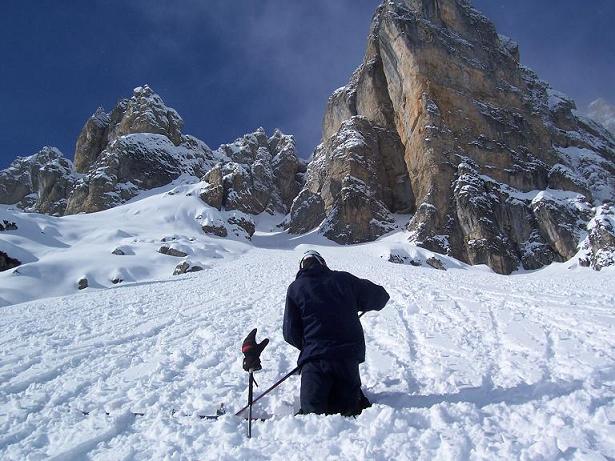 #6 Remontée : Au pied du 2ème couloir, ca va etre bon! Remontée : Au pied du 2ème couloir, ca va etre bon!